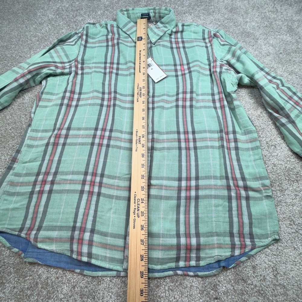 Polo Ralph Lauren Authentic Denim Goods Mens Shirt Classic Fit Plaid Shirt - Picture 8 of 10